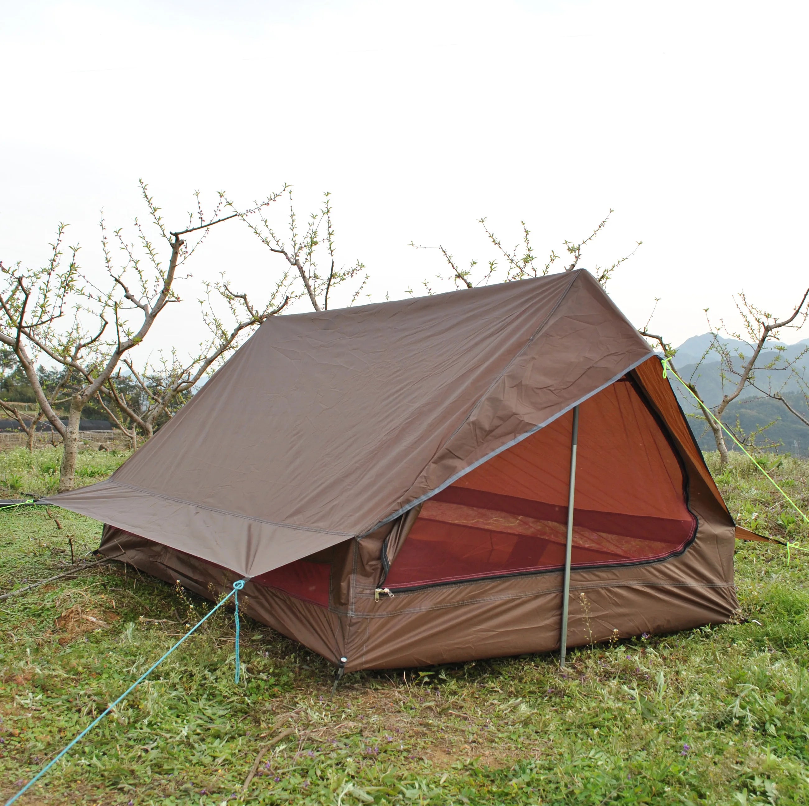 Unique Ultralight 2-3 Person Waterproof Outdoor a Frame Camping Tent CZX-607 Rodless Tent Hiking Tent2 Person a Shape Tent