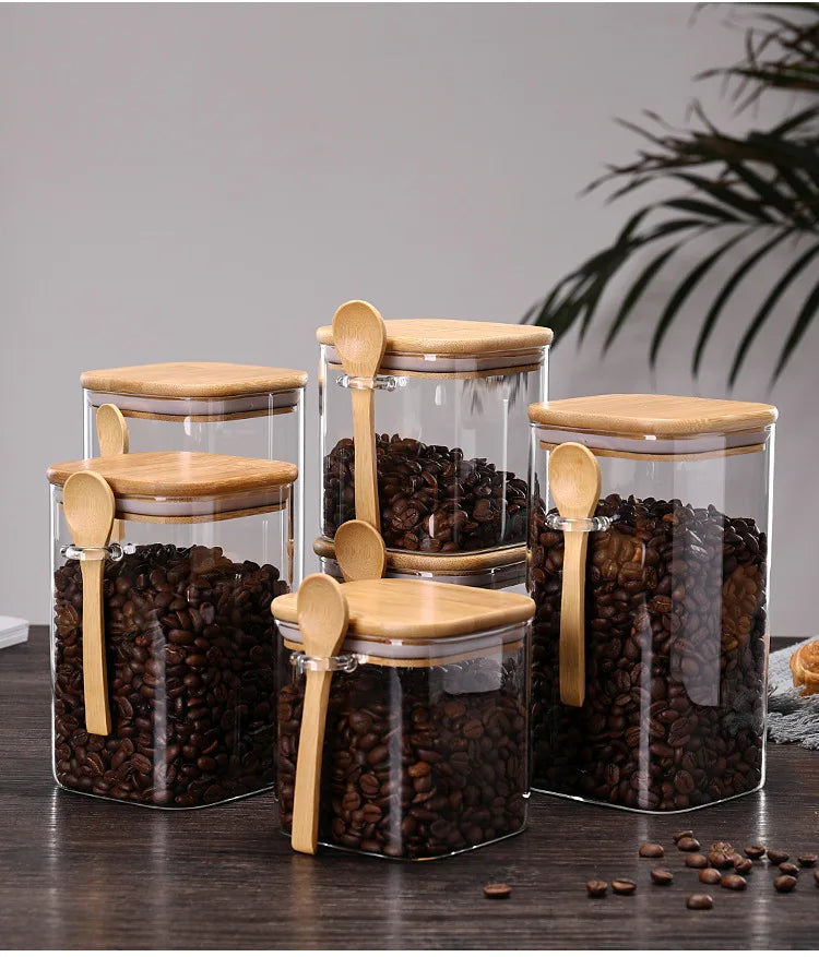 800ml High Borosilicate Glass Novelty Design Detachable Multifunction Flip Top Lid Eco-Friendly Lightweight Travel Airtight