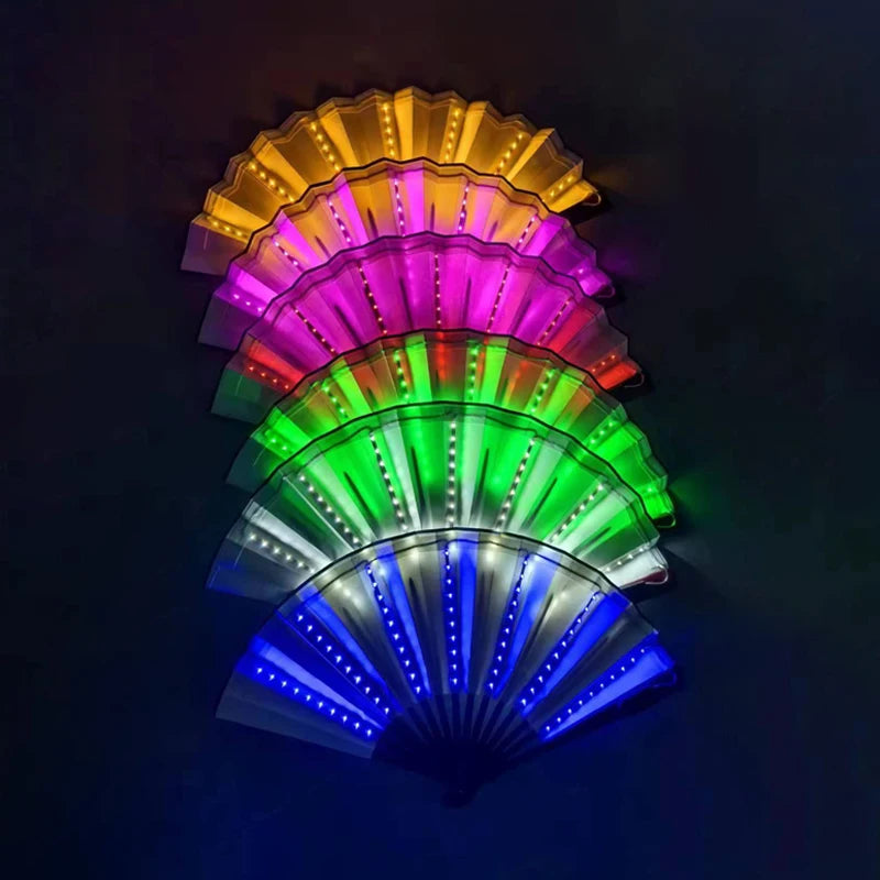 New Design Popular Led Hand Fans Customized logo Advertising Led Cool Light Fans