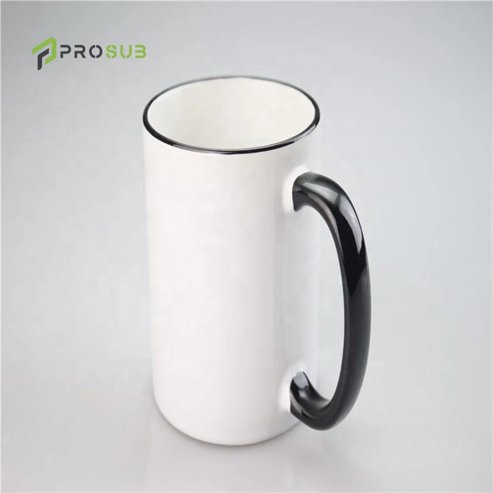 Prosub Custom Sublimate Drinking Mug Coffee Water Cup Sublimation Ceramic Mug With Colors Handle