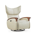 Intelligent Single Sofa Electric Multifunctional Genuine Leather Recliner Extendable Wood Metal Frame Rotating Shaking Deck for