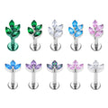 ASTM F136 Titanium 16G Marquise Cut Zirconia Ear Studs Tragus Helix Daith Cartilage Women Earrings Labret Piercing Lip Ring