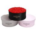 High-End Heart and Round Satin Lined Hard Packaging Box for Flowers and Gifts Embossed and Matt Laminated