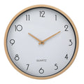 EMAF 12 Inch Battery Power Simplicity Imitated Wall Clock Wall Decor Quartz Analog Clock Mute Silent Working Plastic Wall Clock