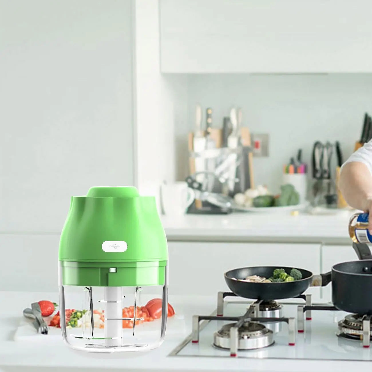 Dropshipping Cordless Food Mixer Vegetable Electric Food Chopper 250Ml Capacity