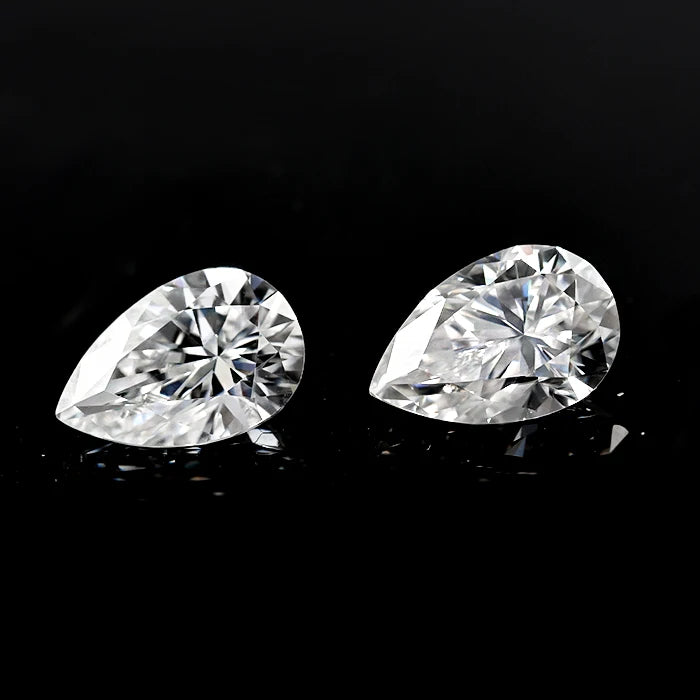 Loose Hand Cut  D  EF  Pear Cut White Synthetic Moissanite Gemstone Loose Fashion Rings Moissanite Gems