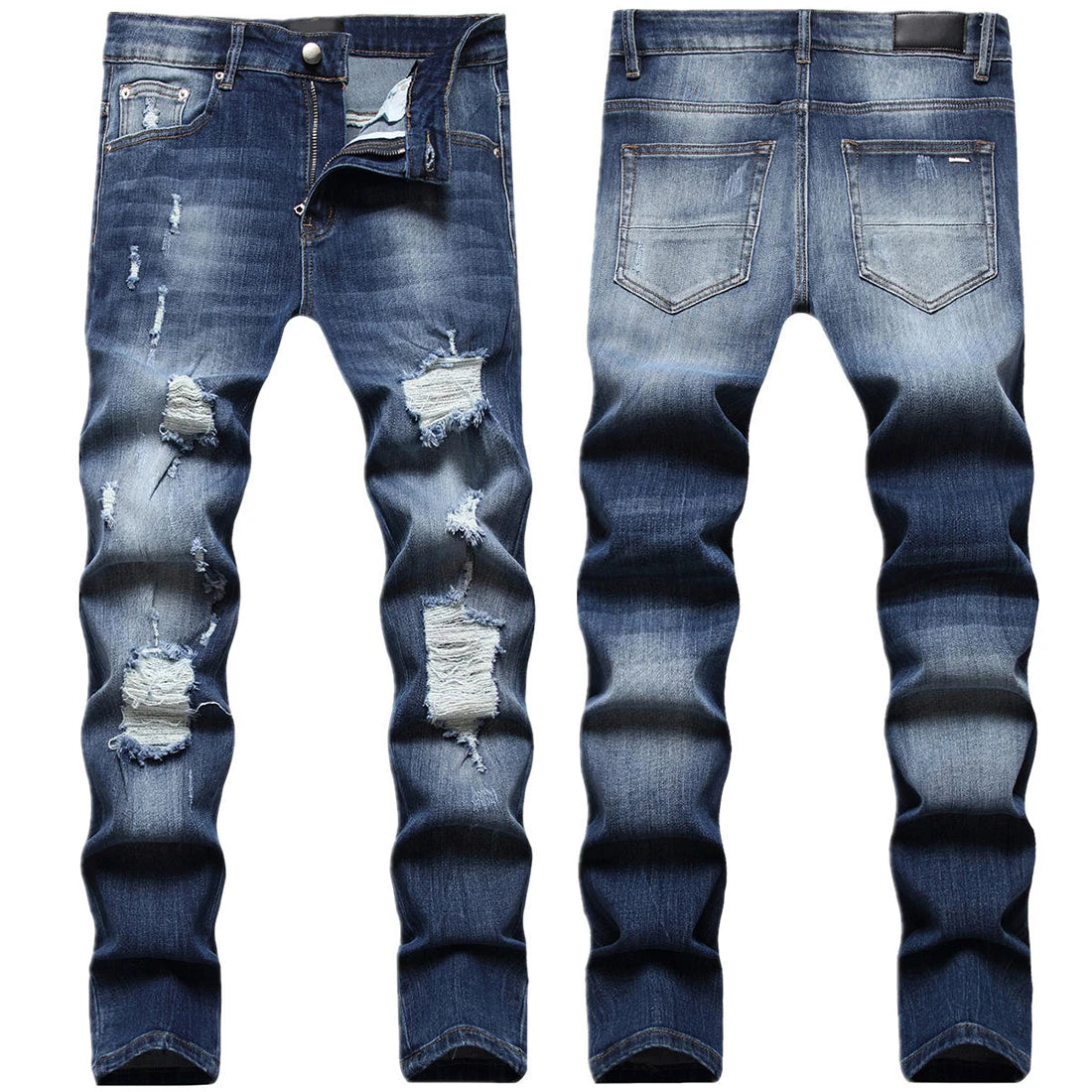AeeDenim New Arrival Hotsale Custom Logo Men's Men's Denim Jeans Small Feet Long Pants Washing Elastic Denim Jeans