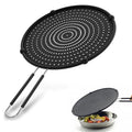 Multi-Use Heat Resistant Food Safe Frying Pan Hot Cooking Splash Grease Guard Drain Board Silicone Oil Splatter Screen