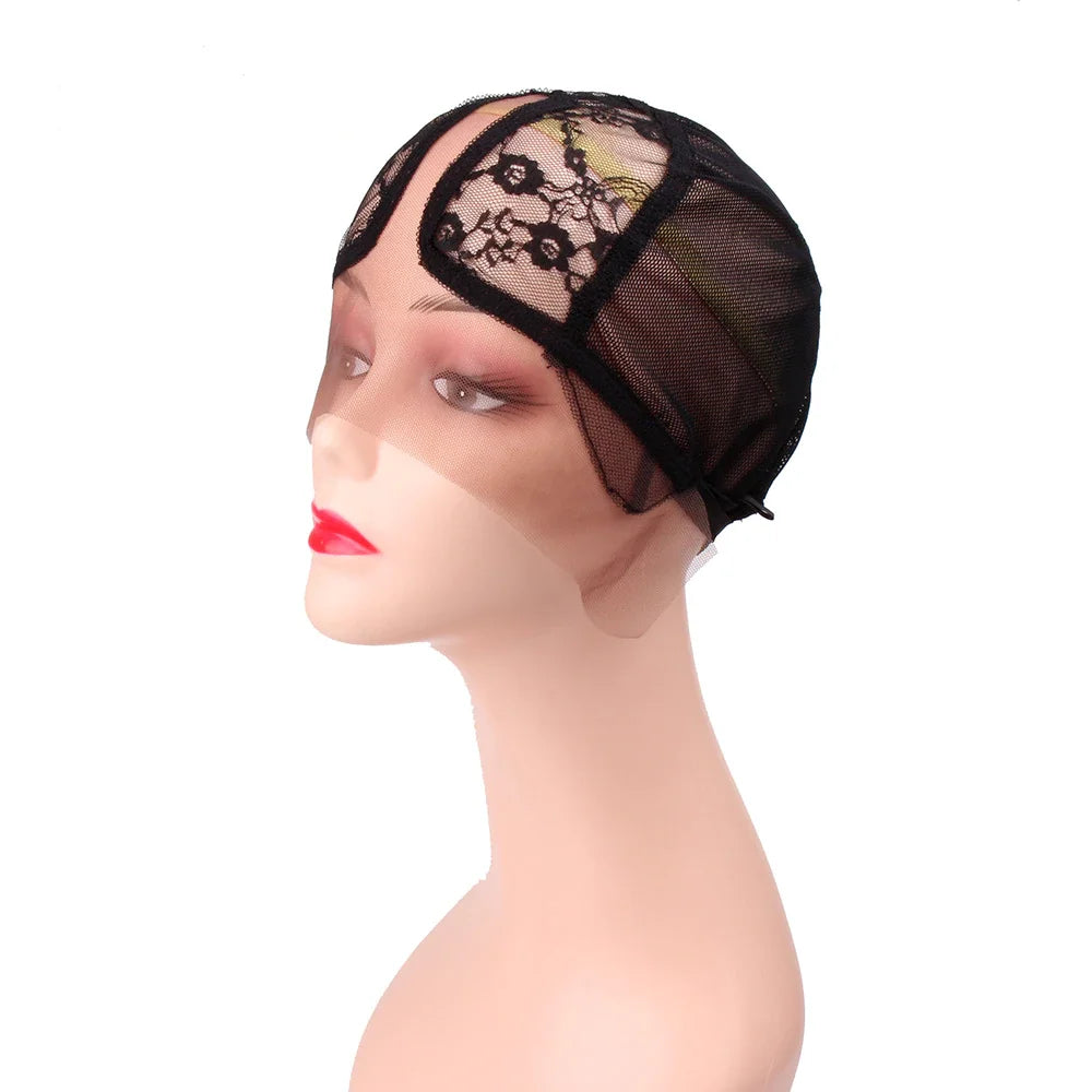Wholesale U Type Lace Front Black Net Headband Wig Cap