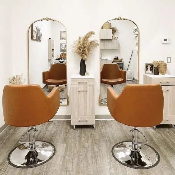 Professional Barber Chairs Barbers Chair for Men Shop Brown Hair Salon Chair for Hair Stylist