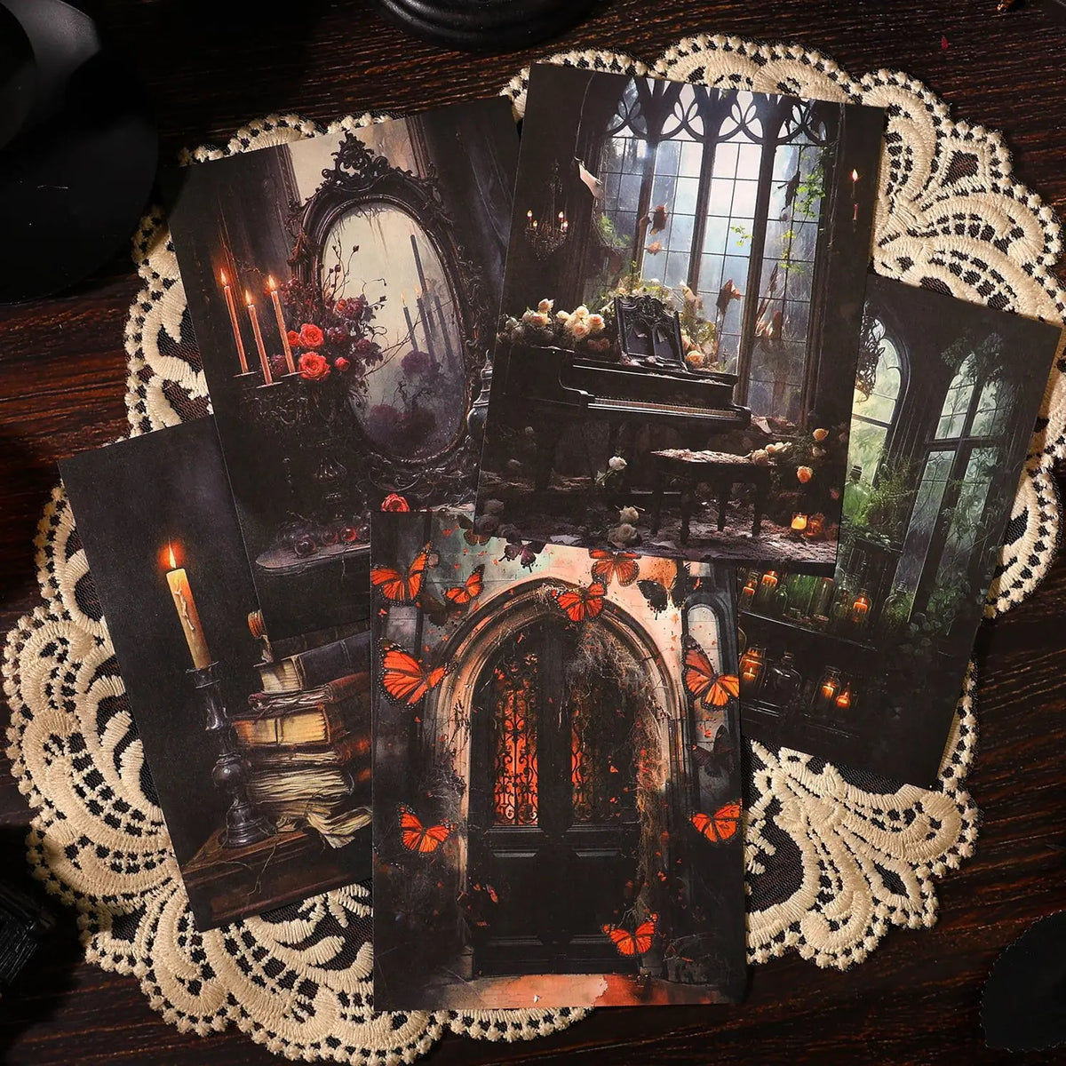 20 Sheets/pack Rhapsody Poetry Series Dark Gothic Retro Style Handbook Material Paper Handbook Collage DIY MegaBDM