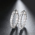 SC New Trend 14k Gold Plated Hoop Earrings Cubic Zirconia Hoop Earrings Shiny Crystal Diamond Huggie Earings for Women