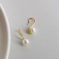 Freshwater Pearls Elegant 925 Sterling Silver Jewelry Gold Plated Earring Hooks Women