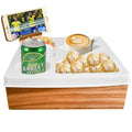Soft Silicone Acacia Wooden Couch Caddy for Bed Car Seat Beach Organizer With Phone Holder