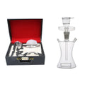 Leather Bag Glass Hookah Shisha Classic Hot Russian Style With Water Proof LED Light and Remote Control