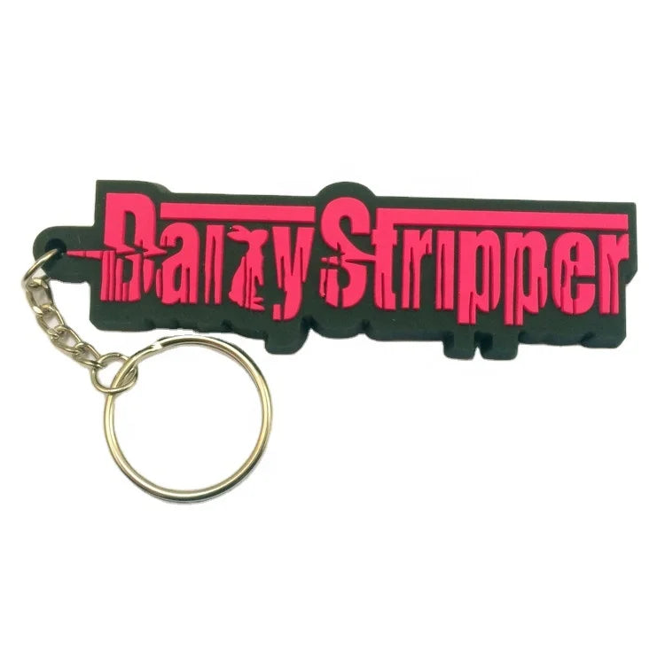 Fast Shipping Customized Rubber Keychain Promotional Letter Keychain with Your logo