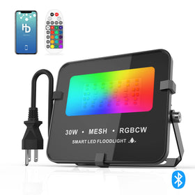 Keweida DIY Color Changing Dimmable IP65 Waterproof Smart 30W 40w Led RGB Flood Light With Control