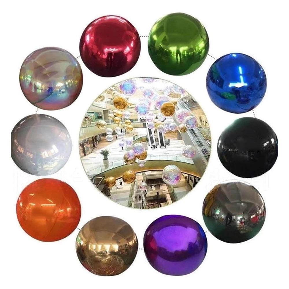 Customized Giant Mirror Inflatable Balloon Ball Festive Events Heart-Shaped Holiday Decoration Unique New Design Disfraz Balloon