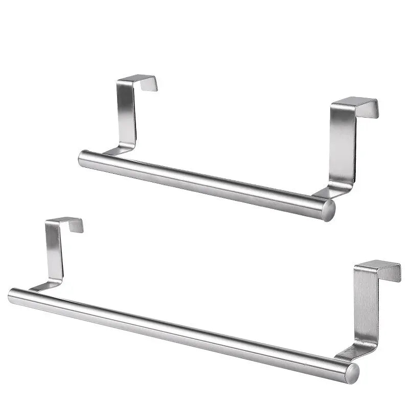 Household Storage Kitchen Roll Paper Cling Film Roll  Stainless Steel Towel Holder Bathroom Shelf