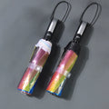 Wholesale Custom  Cover Transparent Vision rainbow Transparent Umbrella  LOGO 3 Folding Umbrella Custom