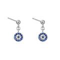 Reeti 925 Sterling Silver Round Eye Stud Earrings for Women Elegant Wedding Jewelry Pendientes Mujer Moda