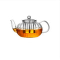 New Wholesale Production of High Borosilicate Heat-resistant Glass Tea Set Flower Teapot with Filter Inner Liner Pot Pumpkin Pot
