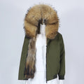 OFTBUY 2023 Men's Waterproof Winter Parka with Raccoon Fox Fur Lined Collar Hooded Warm Bomber Jacket Zipper Closure