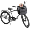 Breathable Mesh Dog Bike Basket - Portable PET Travel Carrier with  Easy Detachable Handlebar Mount for Safe Outdoor Cycling
