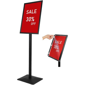 CYDISPLAY Black A3 Snap Frame Iron Adjustable Poster Stand 11x17 Portable Heavy Duty Promotional Use Sign Holder Model