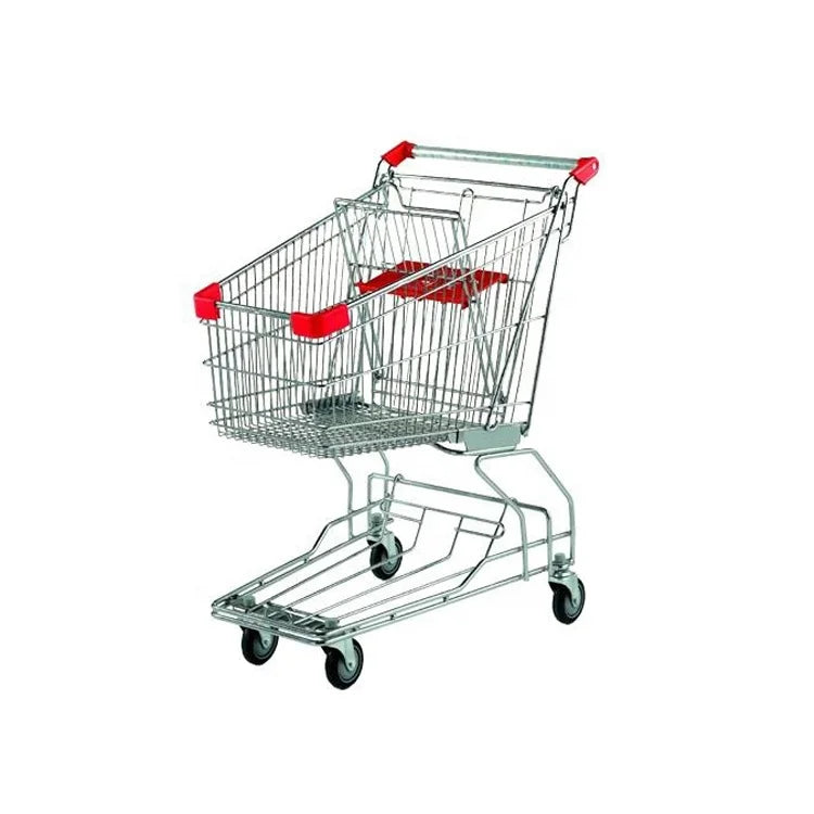 Cheap Price Popular Colorful 4 Wheel Eco-Friendly Metal Trolley Shopping Mall 240L Capacity