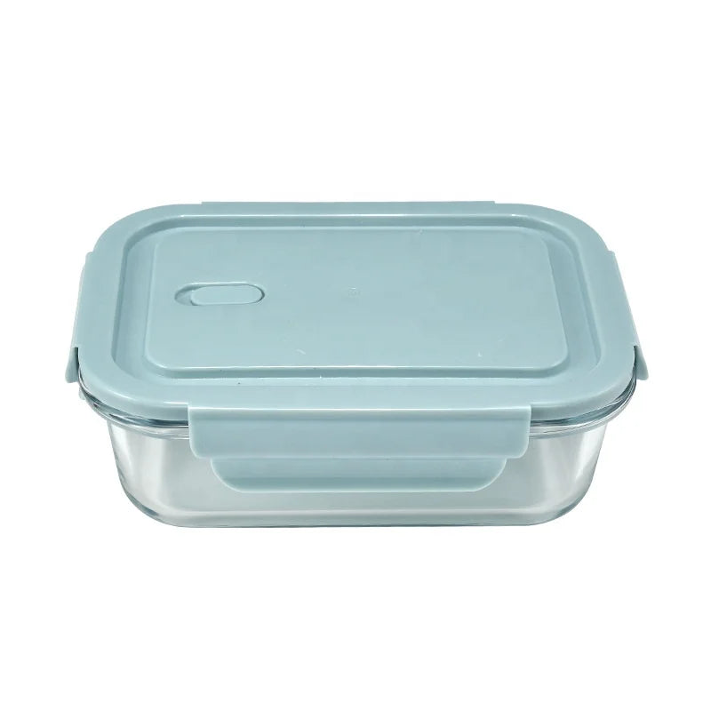 For LeakProof Glass Divider Meal Prep BPA Free Food Container Kids Bento Lunch Box Plastic Lid Freshness Preservation 1-3L