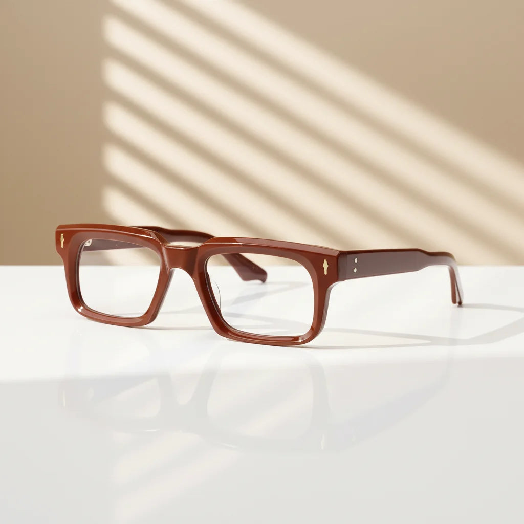 Latest Style Vintage Rectangle Optical Eyeglass Frames Unisex Acetate Handmade Eyewear Spectacle Frame
