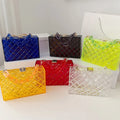 Acrylic Handbags Mini Fashion Chain Sling Women's Shoulder Bags Transparent Trendy Wedding Party Evening Bag