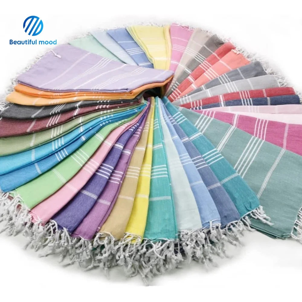 Classical Series Turkish Bath Towel for SPA Beach Pool Gym Made of Soft Cotton