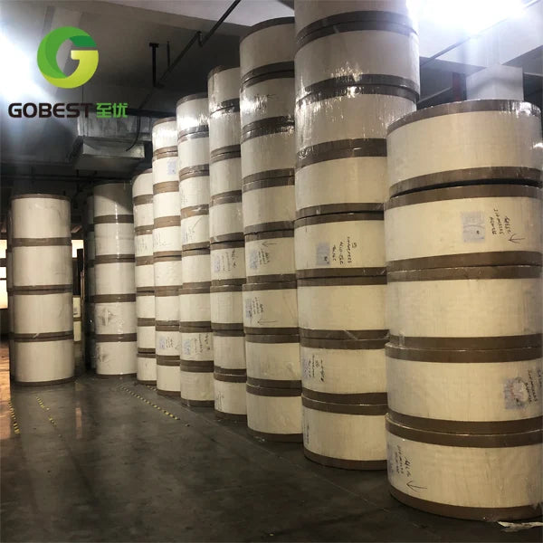 China Direct Manufacturer  100% Virgin  White Kraft Paper Roll Pe Coated Paper Roll  with PE Coated or Uncoated Cupstock Paper