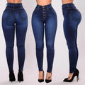 New Style High Waist Elastic Lady Women Jeans Ninth Pants Denim Pencil Jeans