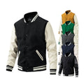 Wholesale Custom Logo Baseball Jacket Plus Polyester Quilted Lining Wool Shell PU Leather Sleeve Varsity Jackets