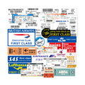 30Pcs Air Ticket Airline Boarding Pass Graffiti Sticker for Luggage Laptop Bottle Phone Travel Journey Waterproof Custom Label