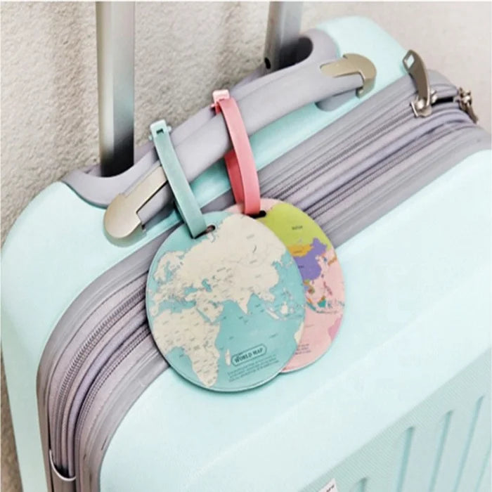 Hot Pretty World Map Silicone Pvc Custom Passport and Luggage Tag