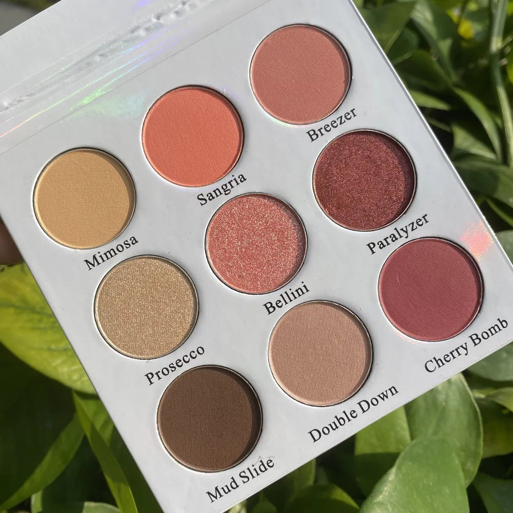 Wholesale 9 Color Loose Glitter Eye Shadow Talc Free Eye Shadow Customizable High Quality Eyeshadow Palette Private Label