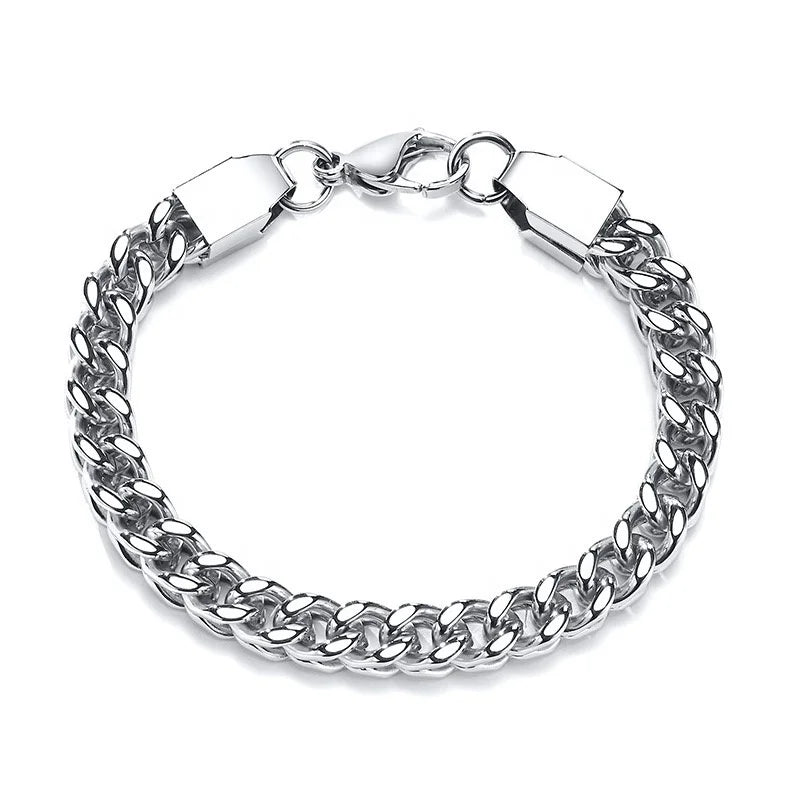 Fashion Burst Personality Twist Stainless Steel Bracelet Simple Titanium Steel Bracelet Male