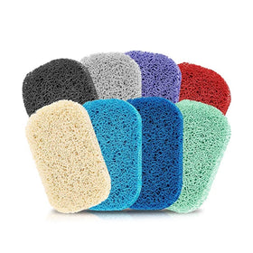 Recyclable Efficient Draining PVC Plastic Soap Holder Non Slip Soap Dishes Mat Soap Saver Pad