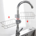 Kitchen Sink Shelf Steerable Bathroom Hanging Basket Sponge Draining Rack Stainless Steel Faucet Storage Rack