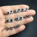 Healing Gemstone Stone Fine Jewelry Natural Raw Crystal Spuer 7 925 Sterling Silver Earrings for Women