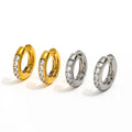 2022 Trendy Earring 18K Gold Plated Luxury Zirconia Pave Cuff Earrings Stainless Steel Jewelry Wholesale