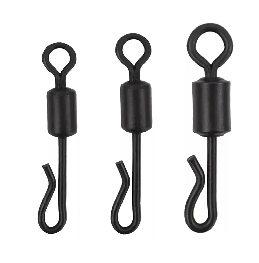 1000 Piece 4# 5# 7# Carp Fishing Swivels Quick Change Stainless Steel for Carp Fishing Rig Fishing Accessories Terminal Tackle