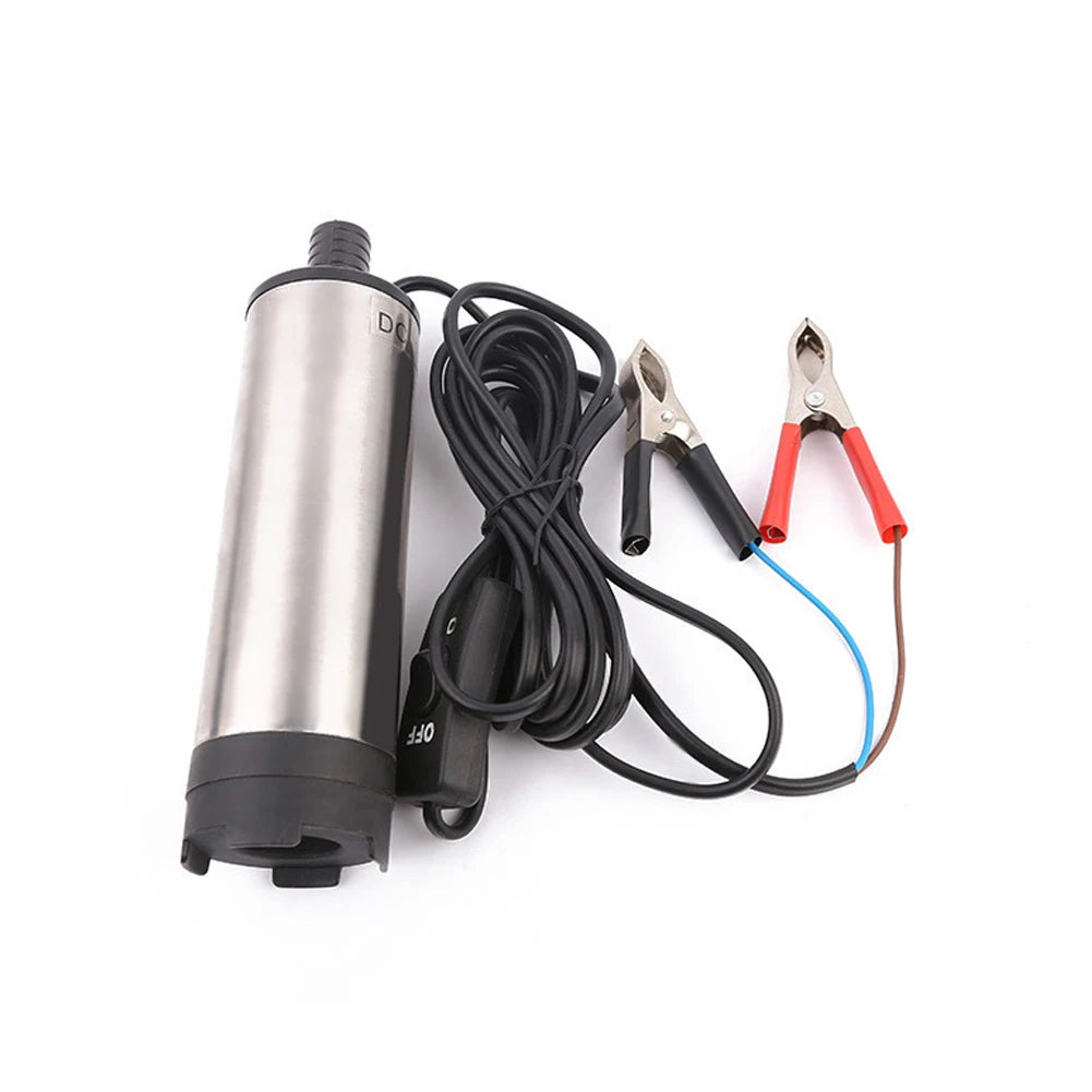Meixiu Oil Diesel Fuel Pump DC 12V/24V Electric Submersible Stainless Steel Mini Transfer Car Oil/Kerosene Pump Suction12L/min