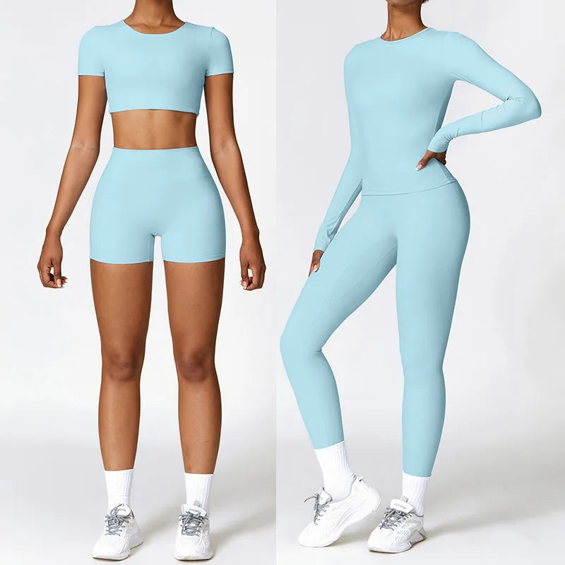 Latest Collection Breathable Naked Feeling Fitness Yoga Wear Blank Custom Logo Yoga Sets Fitness Women Workout Wear Clothing