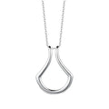 SC TikTok Magic Ring Keeper Necklace Wedding Necklace Dainty S925 Sterling Silver Open Sector Pendant Ring Holder Necklace Women