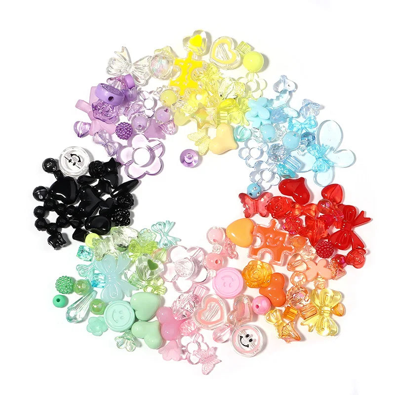 Acrylic Random Mixed Cartoon Loose Beads DIY Mobile Phone Lanyard Beading Accessories
